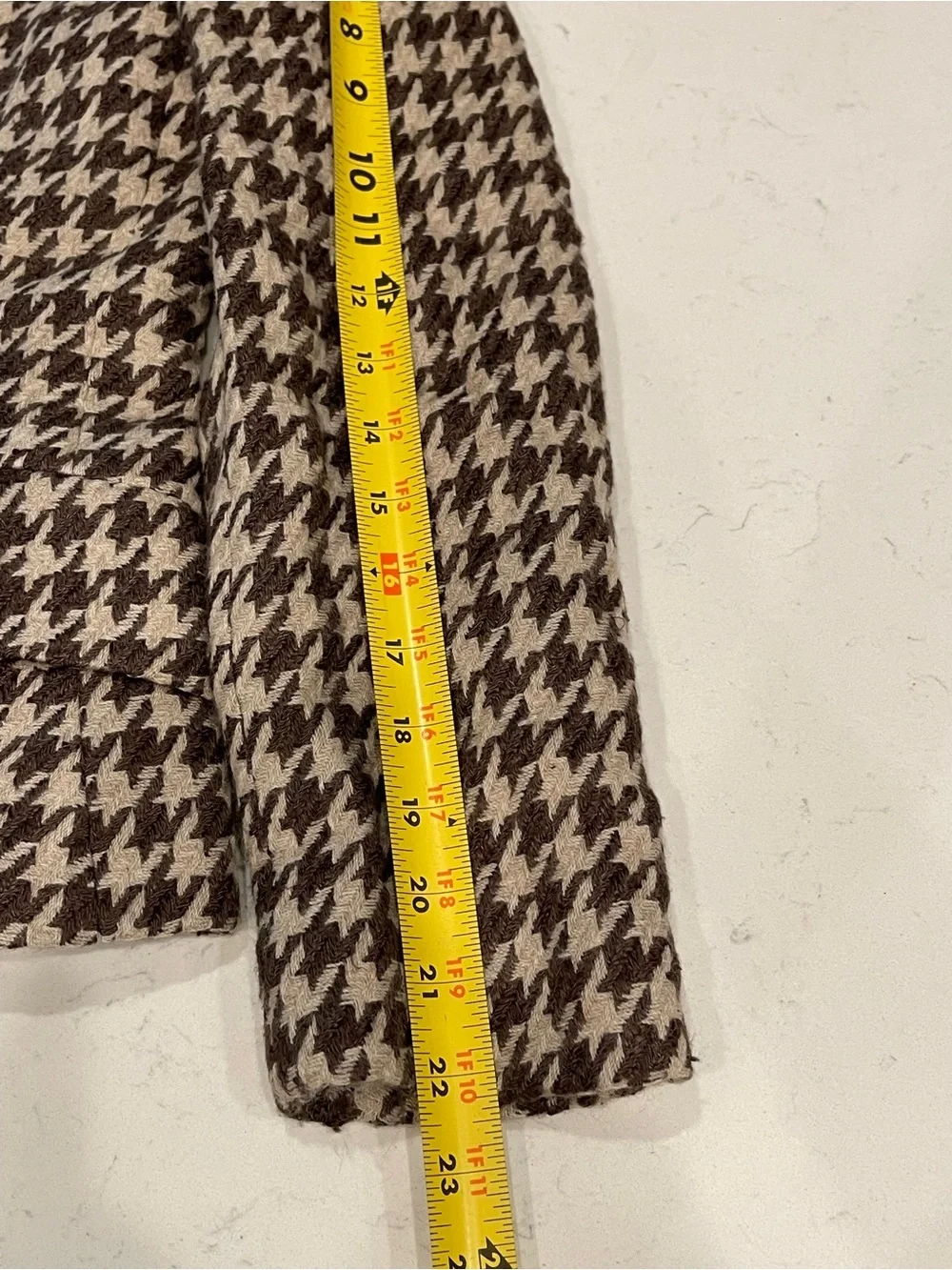 VINTAGE CHRISTIAN DIOR BROWN CHECK HOUNDSTOOTH BLAZER JACKET 8